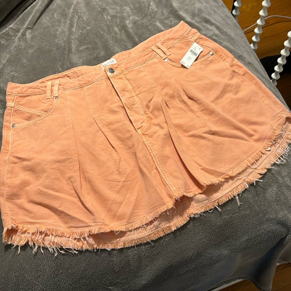 ✨ Anthropologie Pleated Micro Denim Skirt Sz 20W - Picture 9 of 10